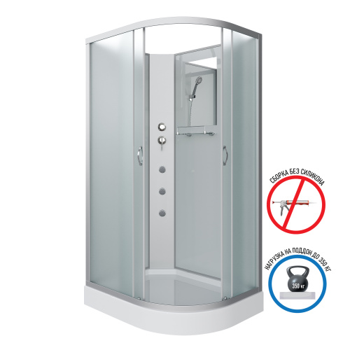 Душевая кабина Niagara Classic 33121423LBKG 120х80 асимметричная без крыши ориентация левая - фото 2