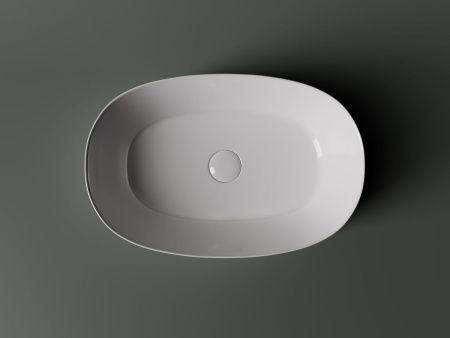 Раковина из сантехнического фарфора Ceramica Nova ELEMENT CN5023 50х40 накладная цвет белый без отверстий под смеситель