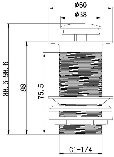 Донный клапан для раковины Allen Brau Eclipse 5.E1009-31 - фото 2