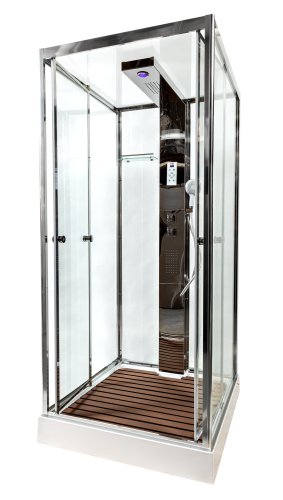 Душевая кабина AvaCan Z111 100х100 квадратная с крышей ориентация универсальная - фото 2