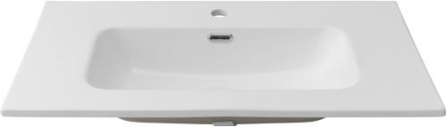 Раковина керамическая Aquanet Flat 00330431 81х47 полувстраиваемая цвет белый 1 отверстие под смеситель - фото 5