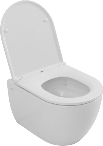 Чаша унитаза подвесная Allen Brau Priority Tornado 4.31009.20 цвет белый без сиденья безободковая душевой смыв - фото 4