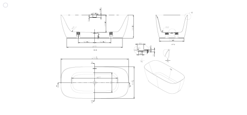 Ванна акриловая Art&Max Verona AM-VER-1700-800 отдельностоящая овальная - фото 4