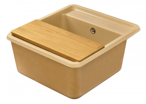 Кухонная мойка Aquaton Беллис 1A724932BS260 57х51 цвет бежевый поверхность матовая - фото 4