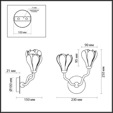 Бра Odeon Light Gardi (Гарди) 5090/2W