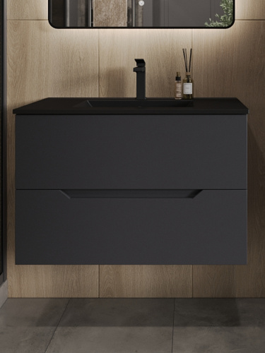 Тумба с раковиной Orange Line Li-80Tug+BLRA 82х47х54 - фото 4