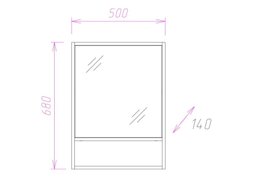 Зеркало-шкаф Onika Натали 205013 50х14х68 подвесной цвет коричневый - фото 3