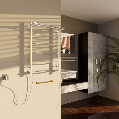 Полотенцесушитель Altasan Горизонт Горизонт8050П подвесной 53х81 электрический хром - фото 3