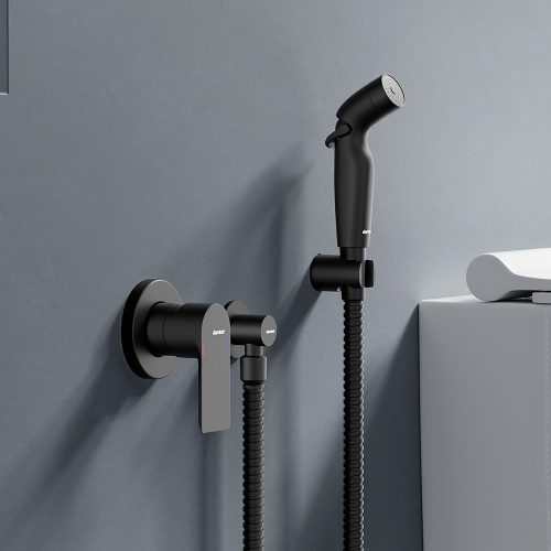 Гигиенический душ со смесителем Damixa Apollo 477510300 черный - фото 3