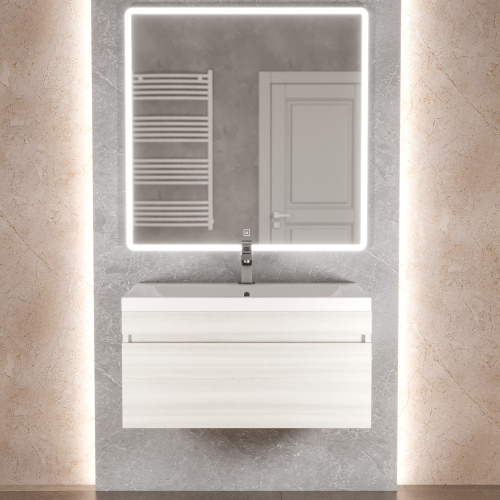 Тумба с раковиной Uperwood Eva 3930313470 74х48х35 цвет белый - фото 2