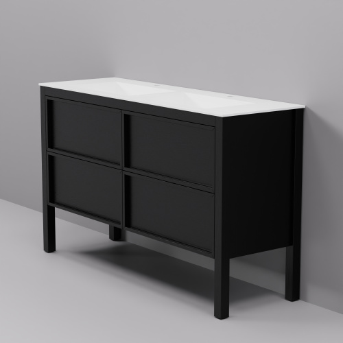 Тумба с раковиной Art Decco Elisa (Элиса) AES14F78D100 140x45x85 напольная цвет черный дуб - фото 3