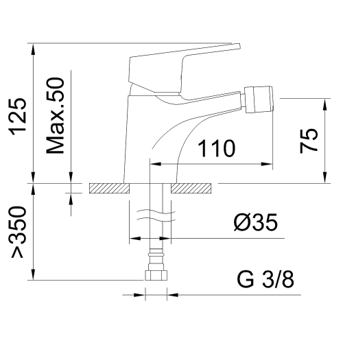Смеситель Clever GO! 98621 на биде хром - фото 2