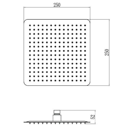 Верхний душ Savol S-000F10 хром - фото 3