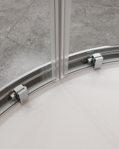 Душевой уголок Cezares MOLVENO MOLVENO-R-2-90-C-Cr-IV 90х90 стекло прозрачное профиль хром глянцевый без поддона - фото 4