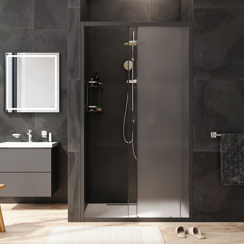 Душевая дверь Am.Pm Gem W90G-110-1-195BM 110х195 стекло прозрачное профиль черный - фото 4