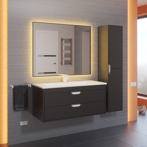 Тумба с раковиной Uperwood UPD Modul 393020553 97х45х57 цвет черный матовый - фото 2