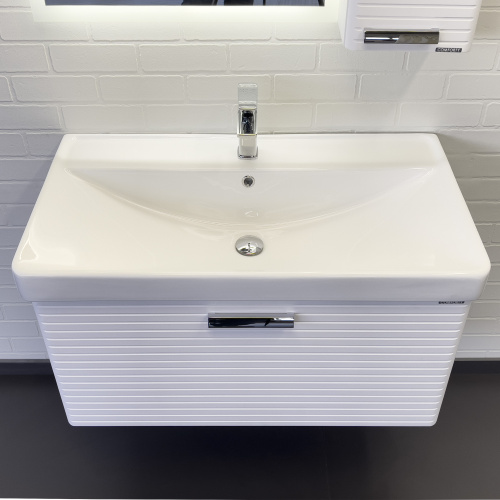 Тумба с раковиной Comforty Танжер 00-00019566CF 91х47х46 подвесная цвет белый - фото 5