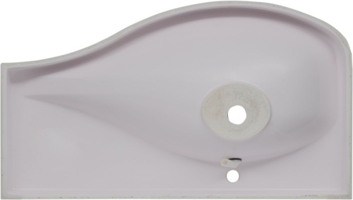 Раковина из литьевого мрамора Aquanet Сопрано НФ-00007880 95х54 полувстраиваемая цвет белый 1 отверстие под смеситель - фото 3