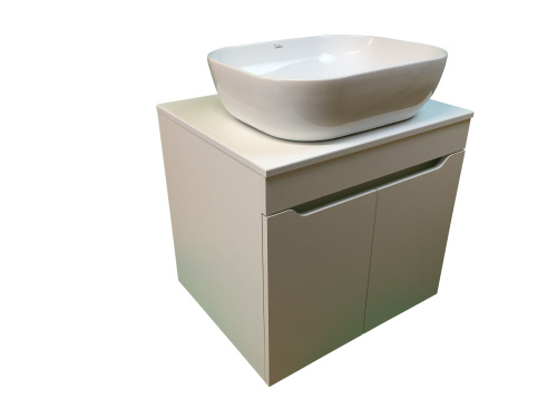 Тумба с раковиной Sintesi STL.W7019_SIN-LVB-APP-403 60х55х50 подвесная цвет белый - фото 3