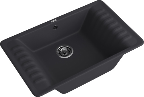 Кухонная мойка Granfest Quarz 71 черный 75х48 цвет черный поверхность матовая - фото 2