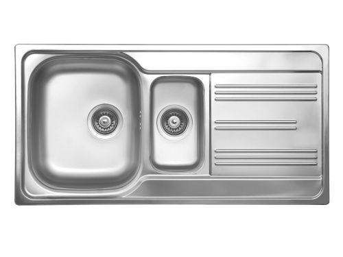 Кухонная мойка Ukinox Гранд GRL980.500 15GT8K -O 50х98 цвет стальной поверхность рифленая - фото 2