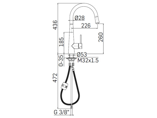 Смеситель для кухни Mamoli Programma Cucina 7241M0000001 на столешницу хром - фото 3