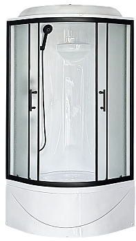 Душевая кабина Royal Bath BK RB90BK1-M-BL Practic 90х90 четверть круга с крышей ориентация универсальная