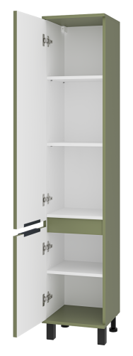 Шкаф-пенал Brevita Enfida ENF-05035-0801L 35х34х165 напольный/подвесной цвет зеленый - фото 4