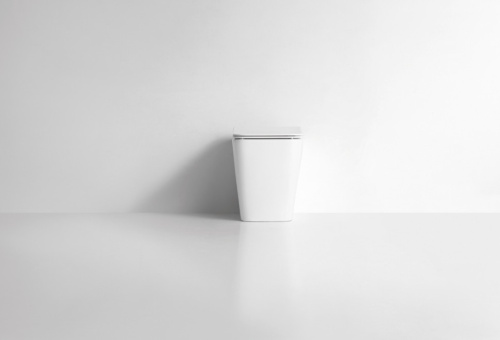 Унитаз приставной CeramaLux 3170 белый глянцевый с сиденьем микролифт безободковый каскадный смыв - фото 5