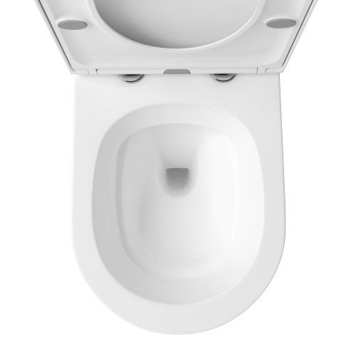 Унитаз-компакт напольный с бачком Lavinia Boho Biore 3304001R белый глянцевый с сиденьем микролифт безободковый каскадный смыв - фото 4