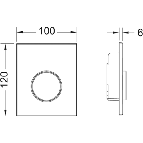 Панель смыва для писсуара механическая Tece TECEloop 9242627 цвет хром - фото 2