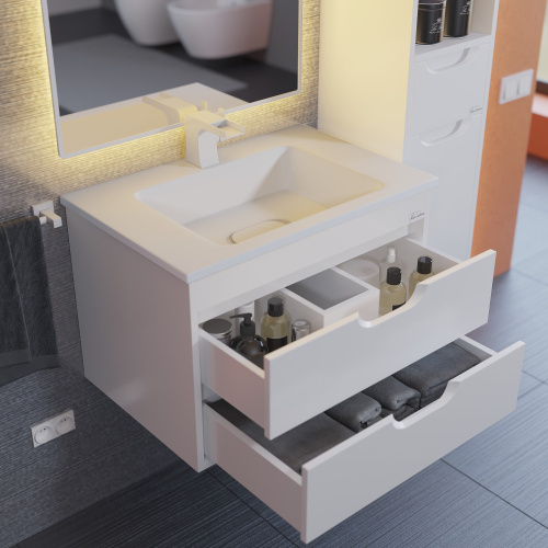 Тумба с раковиной Uperwood UPD Modul 393020548 62х45х57 цвет белый матовый - фото 3