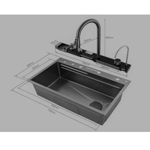 Кухонная мойка Savol S-SC002L 75х46 цвет сатин поверхность матовая - фото 3