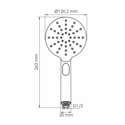 Душевая лейка WasserKRAFT  A339 прямоугольная - фото 2