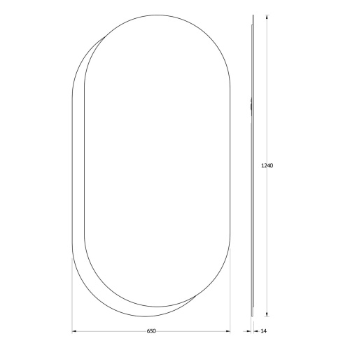 Зеркало в ванную Evoform Double BY 0313 65х124 цвет серый - фото 2
