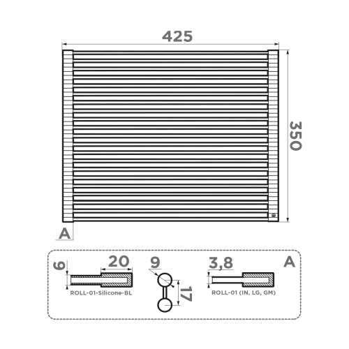 Ролл-мат Omoikiri ROLL-01-Silicone-BL 4997006 - фото 2