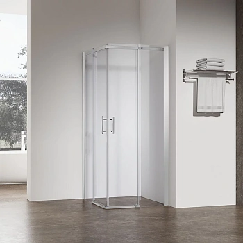 Душевой уголок Veconi Rovigo RV50CH-9090-01-C8 90х90 стекло прозрачное профиль хром глянцевый без поддона