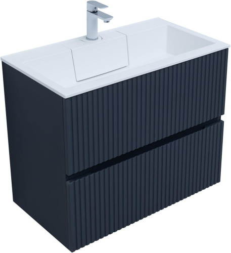 Тумба под раковину Aquanet Джейн 00313302 79х44х64 напольная/подвесная цвет синий - фото 3