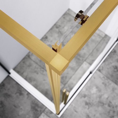 Душевой уголок Vincea Slim-N VSR-4SN9014CLG 140х90 стекло прозрачное профиль золото без поддона - фото 3