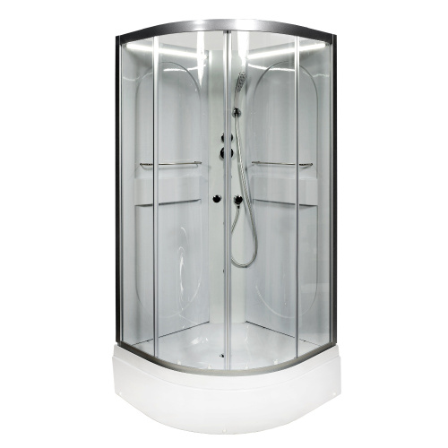 Душевая кабина AvaCan L510NLED+GM 100х100 четверть круга без крыши ориентация универсальная - фото 3