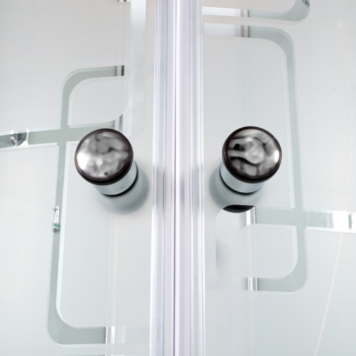 Душевая кабина AvaCan EM1580NLED+GM 80х80 четверть круга с крышей ориентация универсальная - фото 5