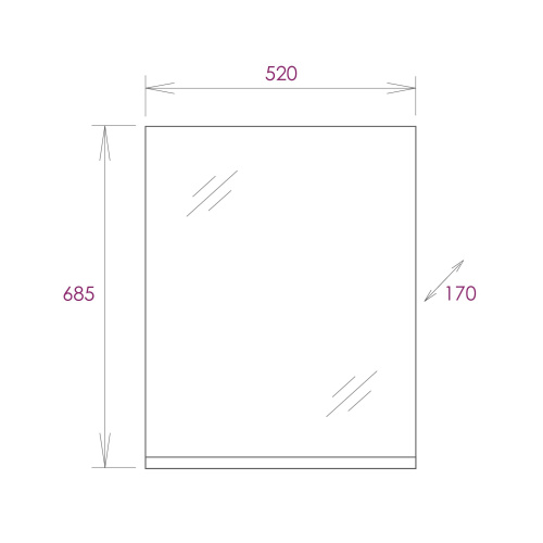 Зеркало в ванную Onika ЭКО 205210 52х68 цвет белый - фото 4