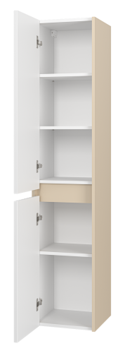 Шкаф-пенал Brevita Balaton BAL-05035-03Л 35х34х163 подвесной - фото 4