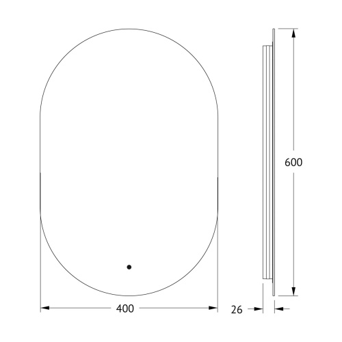 Зеркало в ванную Defesto OPTI DF 2901R 40х60 - фото 2