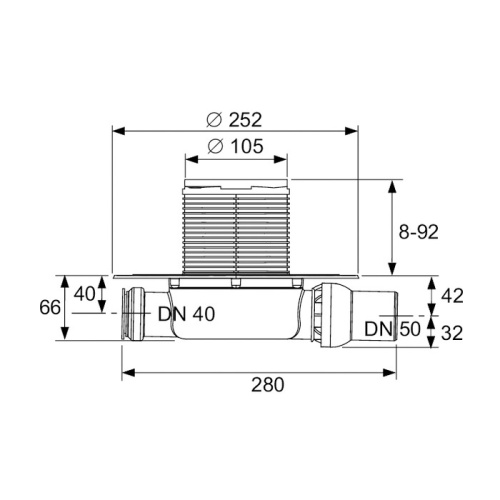 Душевой трап Tece KDP-S110 в пол - фото 2