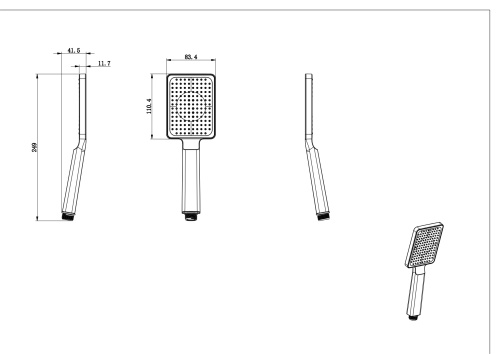 Лейка для душа Wonzon & Woghand WW-981353-CR - фото 3