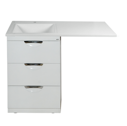 Тумба под раковину Misty Куба П-Куб01060-0113Я 55х46х87 напольная цвет белый - фото 3