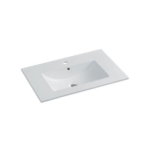 Раковина из сантехнического фарфора Vincea VBS-13975 76х47 встраиваемая цвет белый 1 отверстие под смеситель