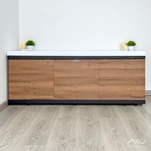 Экран под ванну Alavann Rita 170 см ALV1199002 фронтальный МДФ съемный/раздвижной коричневый - фото 4