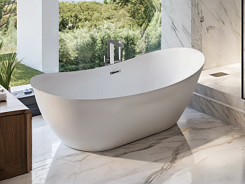 Ванна акриловая Cerutti SPA CT10507 170х74 отдельностоящая овальная с ножками